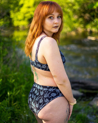 Throwing Hands Recycled Padded Bikini Top