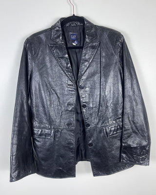 M - Black Faux Leather Jacket