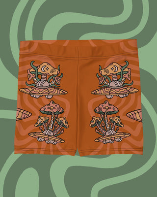 UFO Shroom Voyage Orange Shorts