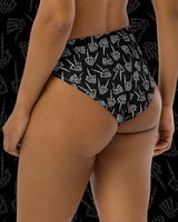 Throwing Hands Recycled High Waisted Bikini Bottoms