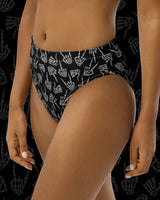 Throwing Hands Recycled High Waisted Bikini Bottoms