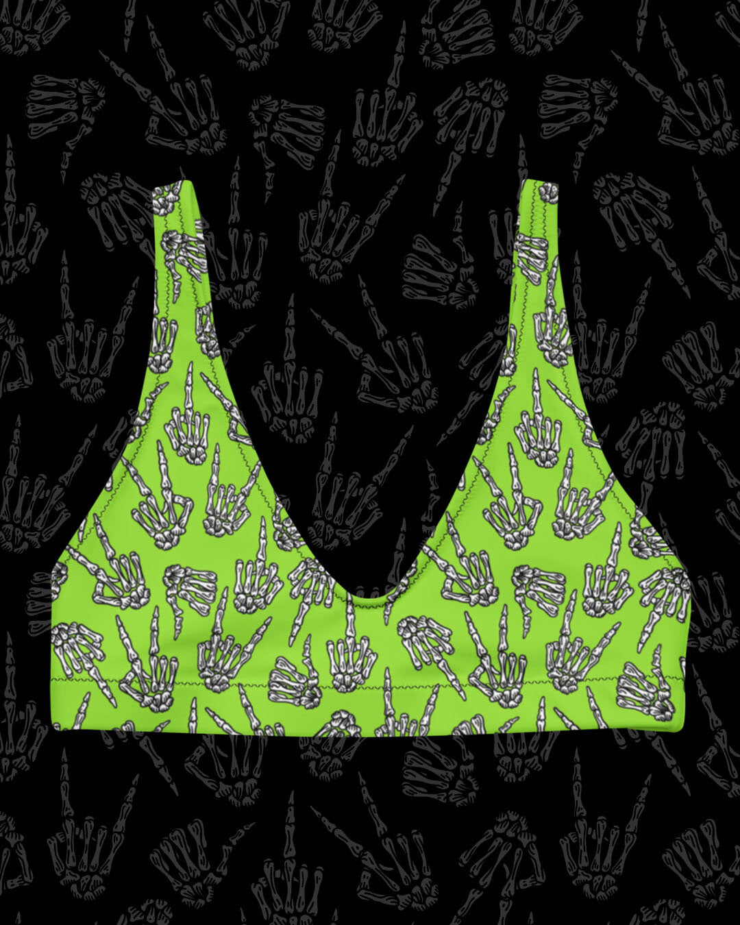 Throwing Hands Recycled Padded Bikini Top