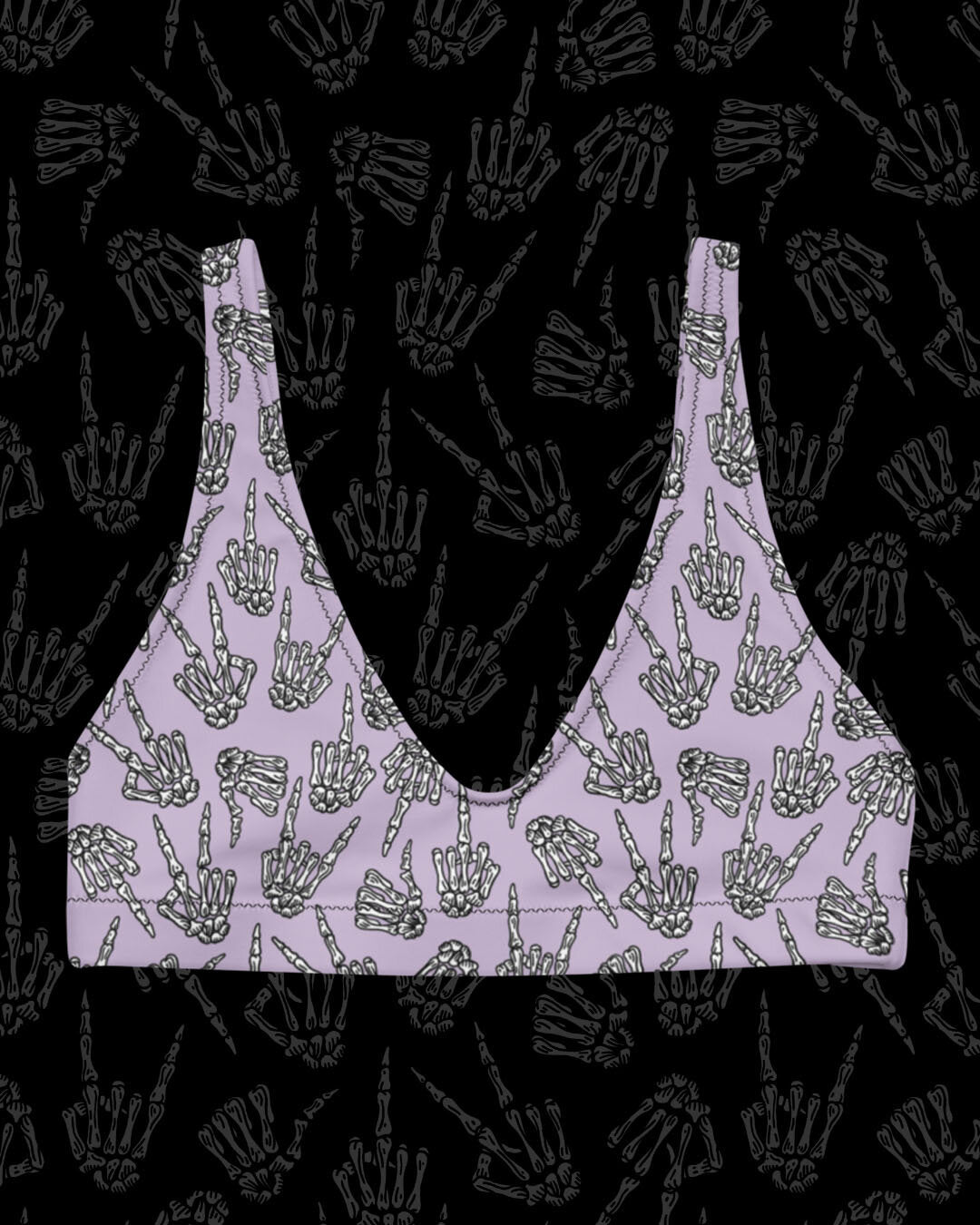 Throwing Hands Recycled Padded Bikini Top