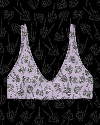 Throwing Hands Recycled Padded Bikini Top
